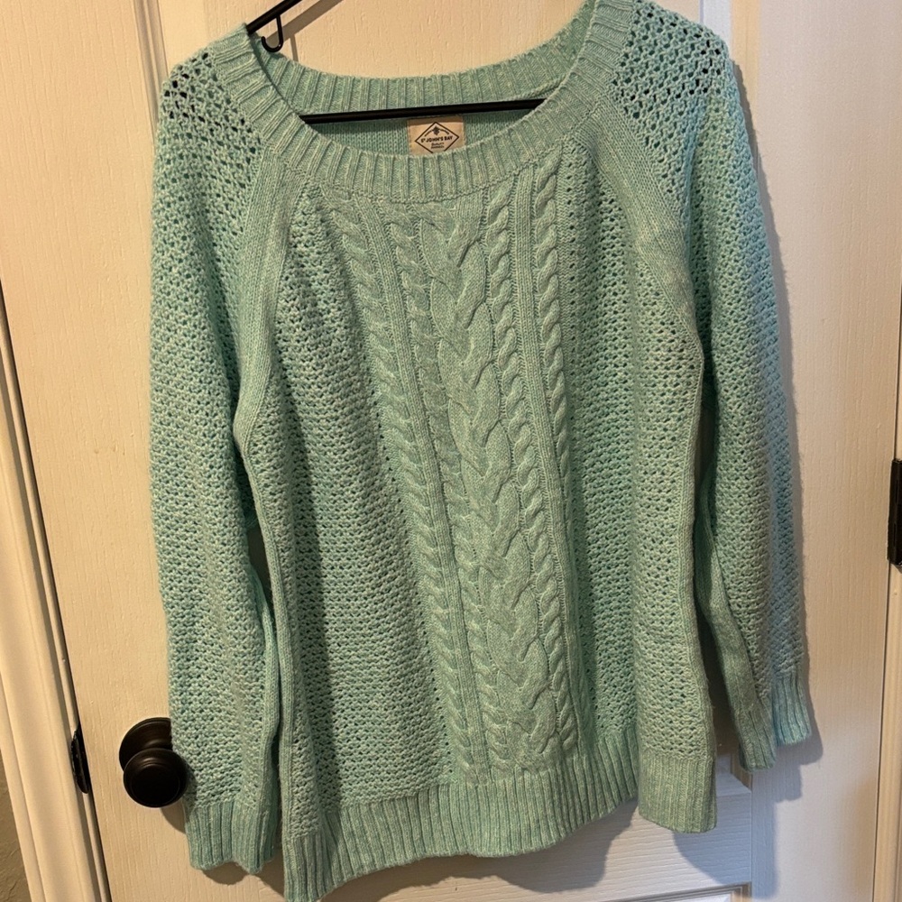 St. John's Bay Light Blue Cable Knit Sweater